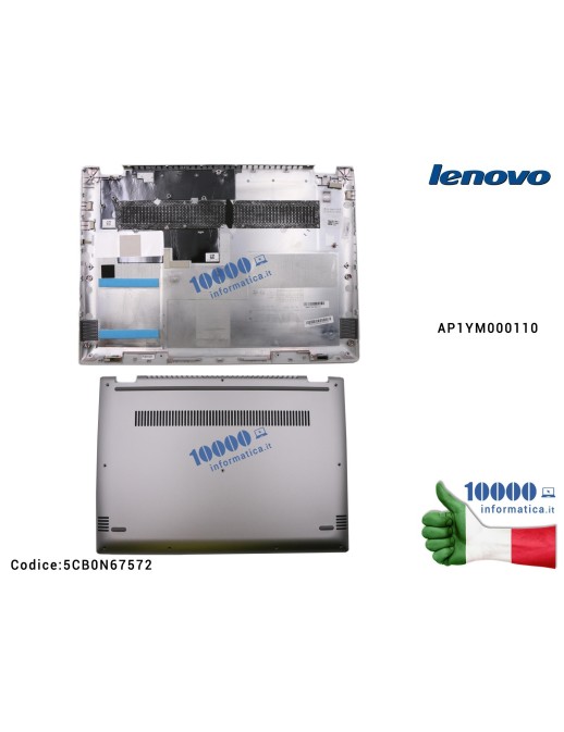 5CB0N67572 Bottom Case Scocca Inferiore (Mineral Grey) LENOVO IdeaPad Yoga 520-14IKB Flex 5-1470 AP1YM000110 Lower Case