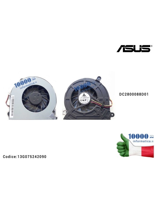 13G075242040 Ventola di Raffreddamento Fan CPU ASUS All In One ET2010 ET2011 (3 PIN) NCL30 KSB06105HA-9L01 ET2010AG ET2010AGT...