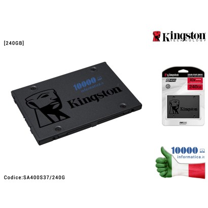 SA400S37/240G HARD DISK SSD INTERNO 240 GB SATA-III 2,5" KINGSTON SA400S37/240G