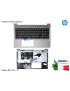 M21742-171 Tastiera Retroilluminata Arabo/Inglese Completa di Top Case Superiore Palmrest HP ProBook 450 G8 [per Finger Print]