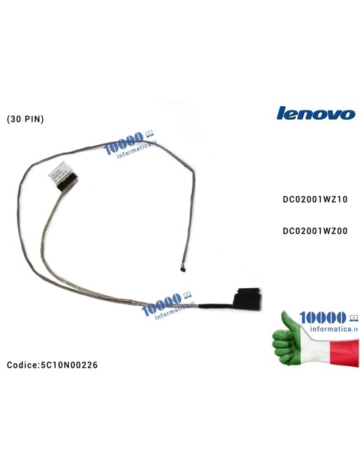 5C10N00226 Cavo Flat LCD LENOVO Legion Y520 R520 R70 R70-15IKBN R70-15ISK Y520-15IKBN Y520-15IKBA Y520-15IKBM (30 PIN) DC0200...