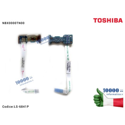LS-6841P Pulsante Accensione con cavo Power Button Board TOSHIBA Satellite C660 C660D C655 Pro C660 NBX0000TN00 45318751L01