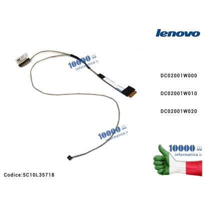 5C10L35718 Cavo Flat LCD LENOVO IdeaPad 310-14 310-14IAP 310-14ISK (80SL) 510-15IKB 510-15ABR 510-15ISK DC02001W000 DC02001W0...