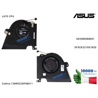 13NR02Z0P08011 Ventola Fan CPU ASUS ROG Zephyrus Duo 15 GX550 GX550L GX550LXS GX550LWS 6033B0088601 DFSCK22105182D 13NR02Z0P0...