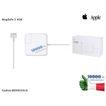 MD592CH/A Alimentatore MagSafe 2 da 45W APPLE MacBook Air A1436 A1465 A1466 MD223 MD224 MD231 MD232