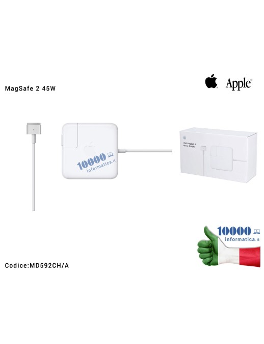 MD592CH/A Alimentatore MagSafe 2 da 45W APPLE MacBook Air A1436 A1465 A1466 MD223 MD224 MD231 MD232