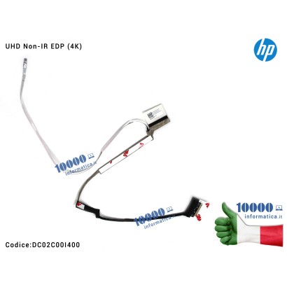 L20356-001 Cavo Flat LCD HP Pavilion Gaming 15-CX [QHD per camera HD] TPN-C133 DPF50 UHD Non-IR EDP (4K) DC02C00I400 15-CX005...