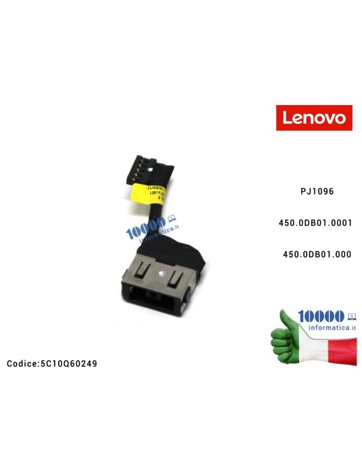 5C10Q60249 Connettore DC Power Jack PJ1096 LENOVO IdeaPad V330-15IKB (81AX) V130-15IKB (81HN) V330-15 V330-15ISK V330-15IGM 4...