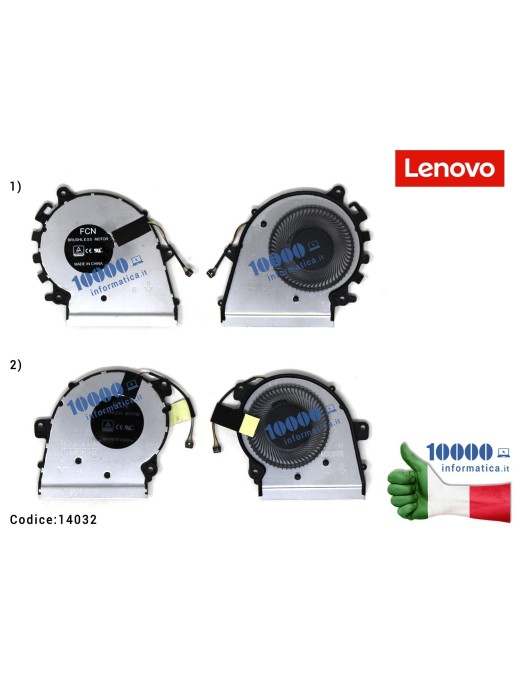 14032 Ventola di Raffreddamento DUAL Fan CPU LENOVO Yoga 530-14 530-14ARR (81H9) 530-14IKB (81EK) (81FQ) Flex 6-14IKB 6-14ARR...
