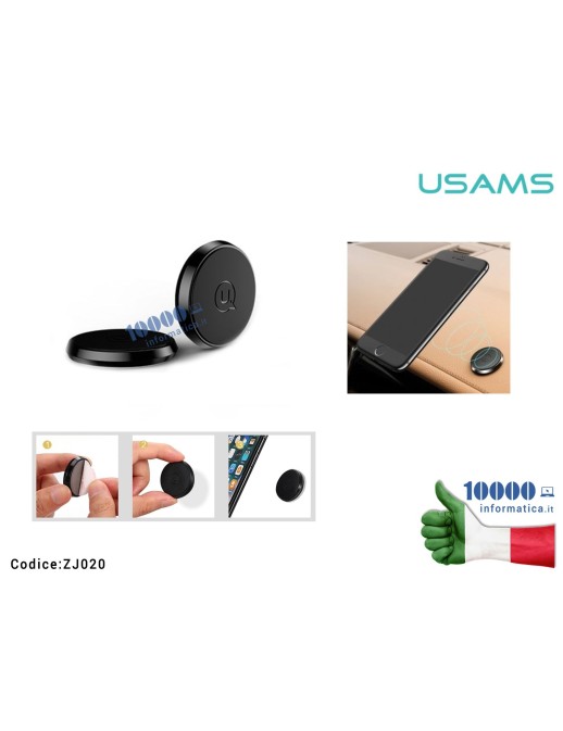 ZJ020 Supporto Adesivo Magnetico Auto Universale per Smartphone USAMS ZJ020 Ultra Slim Magnetic Universal Car Holder