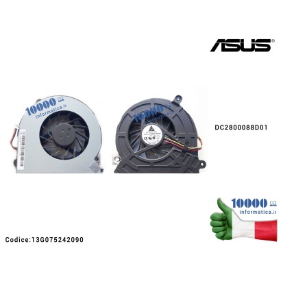 13G075242040 Ventola di Raffreddamento Fan CPU ASUS All In One ET2010 ET2011 (3 PIN) NCL30 KSB06105HA-9L01 ET2010AG ET2010AGT...