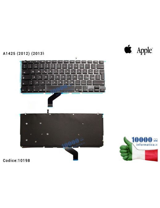 10198 Tastiera Italiana APPLE MacBook 13" A1425 (2012) (2013) [RETROILLUMINATA]