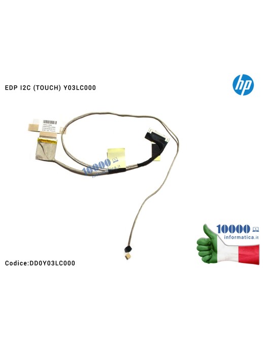 DD0Y03LC000 Cavo Flat LCD HP SlateBook 14 14-P 14-P000 DD0Y03LC000 EDP I2C (TOUCH) Y03LC000