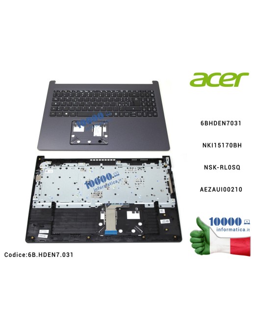 6B.HDEN7.031 Tastiera Italiana Completa di Top Case Superiore [NERO] ACER Aspire A515-54 A515-54G 6BHDEN7031 6B.HDEN7.031 NKI...