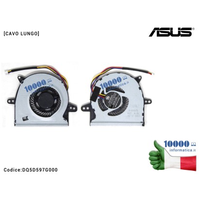 DQ5D597G000 Ventola Fan CPU ASUS F501U X501U X401U EF50050V1-C081-S99 [CAVO LUNGO] KSB0705HB-CA72 DQ5D597G000 EF50050V1-C080-...
