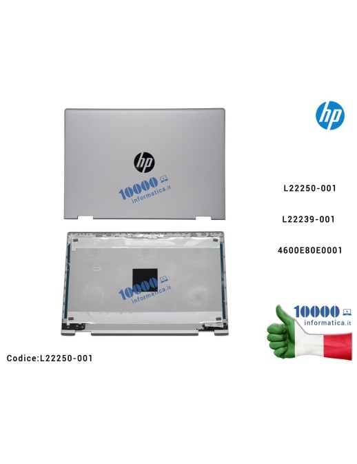L22250-001 Cover LCD [Natural Silver] HP Pavilion X360 14-CD 14-DD 14M-CD 14M-CD0001DX 14-CD005NS 14-DD0001NL LCD Back Cover ...