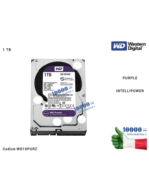 WD10PURZ WD PURPLE 1TB SATA3 3.5