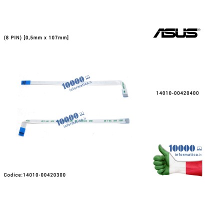 14010-00420300 Cavo Collegamento Touchpad TP FFC (8 PIN) [0,5mm x 107mm] ASUS F540L F540LA F540S F540SA X540L X540LA X540LJ X...
