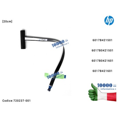 720237-001 Cavo Connettore Hard Disk HDD SATA HP Envy 17 17-J100 M7-J DW17 [20 cm] 6017B421501 6017B0421501 6017B0421601 6017...