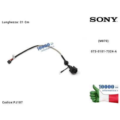 PJ187 Connettore DC Power Jack PJ187 SONY VPC-CW VPC-EA VPC-CB (M870) 073-0101-7324-A