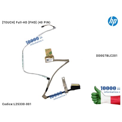 L25330-001 Cavo Flat LCD HP 15-CS 15-CW DD0G7BLC201 [TOUCH] G7B [FHD] (40 PIN) 15-CS0038NL L25330-001