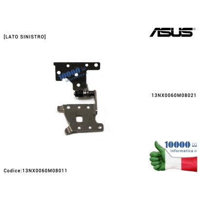 13NX0060M08011 Cerniera Hinge [SX] ASUS ASUSPRO P2520L P2520U P2530U P2530UJ P2540U P552 P552LA P552LJ P553U P553UJ [LATO SIN...