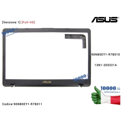 90NB0EY1-R7B011 Cornice Display Bezel LCD ASUS VivoBook 17 X705 N705 [Versione 1] [Full-HD] X705U X705UA X705F X705FN X705N X...