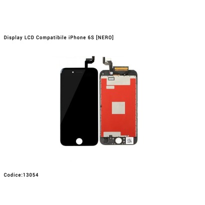 13054 Display LCD Compatibile iPhone 6S [NERO] Schermo Vetro Touch Screen