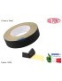 12226 Nastro Adesivo di stoffa isolante nero in tessuto acetato [10mm x 30mt] Alte Temperature Polyimide Tape Protezione Sche...