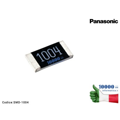 SMD-1004 Resistore SMD 1004 1/4W 1M-0,25W F 1206 (2 PIN) SOD123 SMD-1004