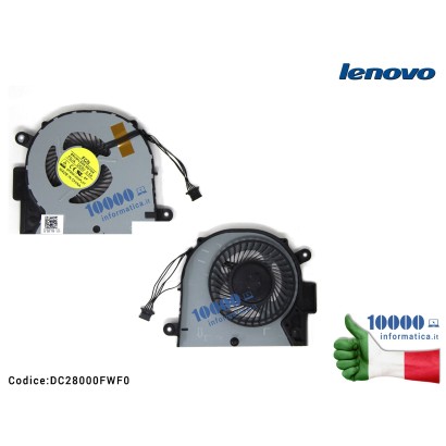 DC28000FWF0 Ventola Fan CPU LENOVO IdeaPad 500-15 500-15ISK Z41-70 Z51-70 Y50C DC28000FWF0 DFS561405PL0T