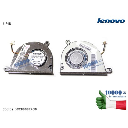 90205128 Ventola di Raffreddamento Fan CPU LENOVO UltraBook Lenovo Yoga 2 13'' DC28000E4S0 EG50040S1-C450-S99 35016803 902051...