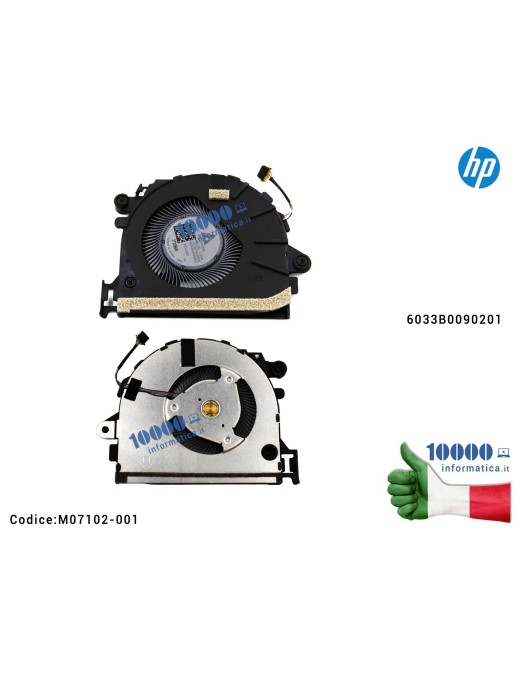 M07102-001 Ventola Fan CPU HP EliteBook 830 G7 840 G7 845 G7 830 G8 840 G8 845 G8 HSN-I36C HSN-I42C HSN-I38C M07102-001 6033B...