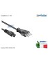ICOC 09-NC-010 Cavo di Alimentazione C5 MANHATTAN (3 POLI) Corda Alimentatore Notebook Presa Spina Italiana EuroPlug EU CEE I...