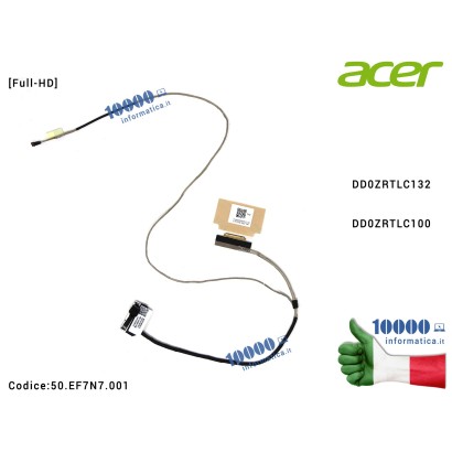 50.EF7N7.001 Cavo Flat LCD ACER Aspire E5-522 E5-532 E5-573 E5-574 E5-573G F5-571 F5-572 Extensa 2511 2520 TravelMate TMP258-...