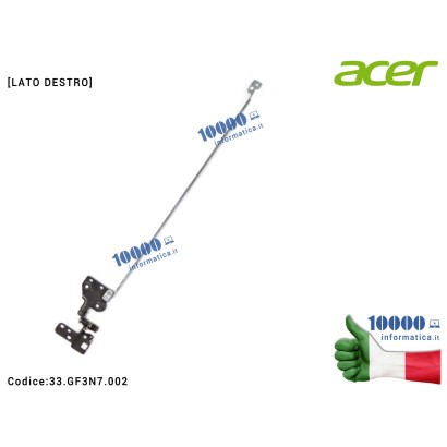 33.GF3N7.002 Cerniera [DX] Hinge ACER Aspire E5-475 E5-475G TravelMate TMP249-G2-M TMP249-G2-MG TMP249-M [LATO DESTRO] 33.GF3...
