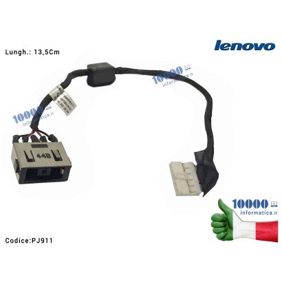 PJ911 Connettore DC Power Jack PJ911 LENOVO IdeaPad G70 G70-35 G70-70 G70-80 Z70-70 ZZ70 Z70-80 [13,5 cm] DC30100LI00 DC30100...
