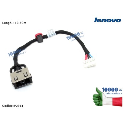 PJ961 Connettore di Alimentazione DC Power Jack PJ961 LENOVO IdeaPad B40-45 B40-70 B40-80 B50 B50-30 B50-45 B50-70 [13,5 cm] ...