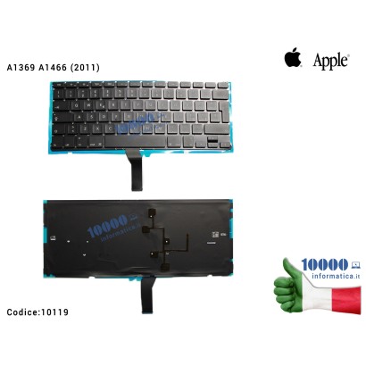 10119 Tastiera Italiana APPLE MacBook Air A1369 (Late 2010 - Mid 2011) (2011) A1466 (2012) (2013) (2014) (2015) (2017) RETROI...