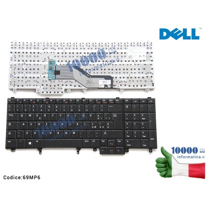 69MP6 Tastiera Italiana DELL Latitude E6520 E6530 E6540 Precision M4600 M4800 M6600 (SENZA PUNTATORE MOUSE) PK130LH2E14