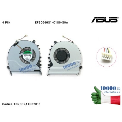 13NB02A1P02011 Ventola di Raffreddamento Fan CPU ASUS S551LB K551LB S551LA S551LN R553LN K551LN A551LN Q551LN V551L V551LA (4...