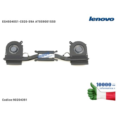 90204391 Ventola Fan con Dissipatore Heatsink LENOVO UltraBook Yoga 2 Pro 13 EG45040S1-C020-S9A AT0S9001SS0