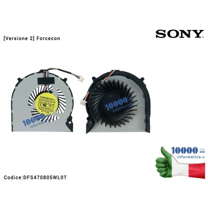 DFS470805WL0T Ventola Fan SONY Vaio VPC-EH VPC-EL [Versione Forceco...
