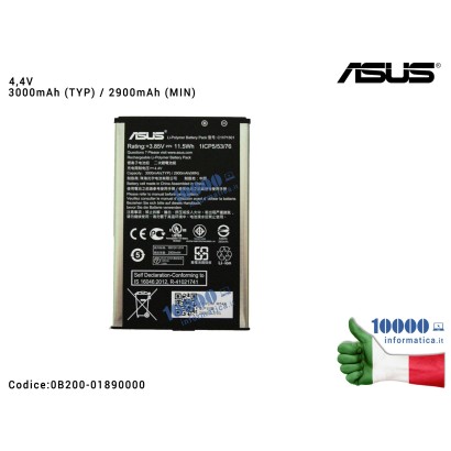 0B200-01890000 Batteria C11P1501 ASUS ZenFone Selfie ZD551K (Z00UD) ZE550KL (Z00LD) [3,85V 11,5Wh 3000mAh]