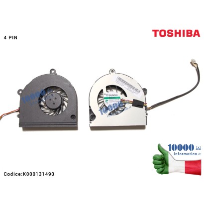 K000131490 Ventola Fan TOSHIBA Satellite P850 P855 P855D P770D P775D DC28000ARD0