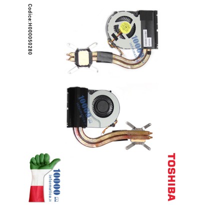 H000050280 Ventola Fan con Dissipatore Heatsink TOSHIBA Satellite C850 C855 C875 C870 L850 L870 C50 C55-A-1Hl C55 C855-17X (V...
