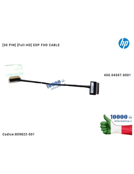 809822-001 Cavo Flat LCD HP Pavilion X360 13-S 13S [HD] 450.04508.0011 EDP LEFT CABLE 809822-001