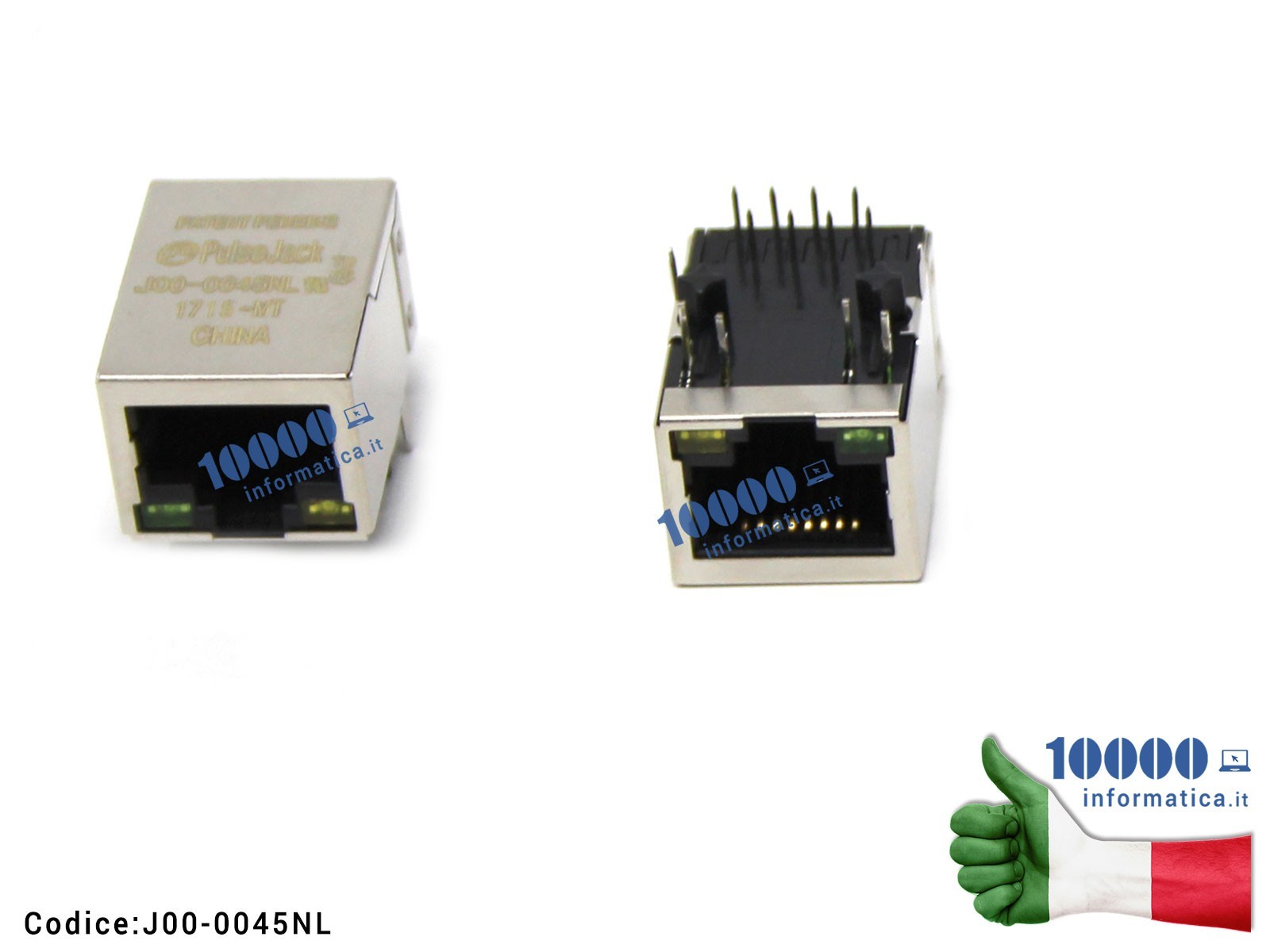 J00-0045NL Connettore Patent Pending Porta Ethernet RJ45 Pulse Jack Scheda Madre Rete Internet J00-0045NL J00-0045NL Connettore Patent Pending Porta Ethernet RJ45 Pulse Jack Scheda Madre Rete Internet J00-0045NL