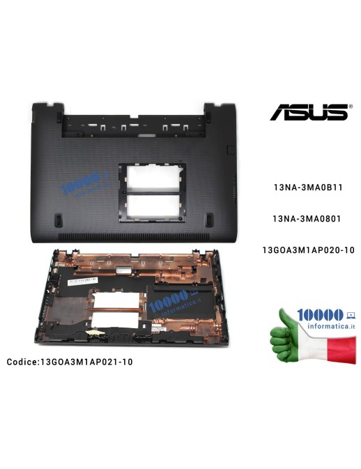 13GOA3M1AP021-10 Bottom Case Cover Lower Inferiore ASUS Eee PC 1225B 1225C R252B 13NA-3MA0B11 13NA-3MA0801 13GOA3M1AP020-10