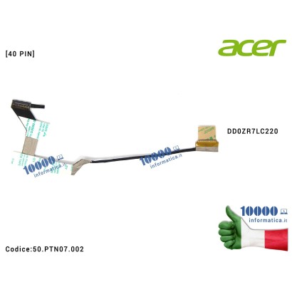 50.PTN07.002 Cavo Flat LCD ACER [30 PIN] Aspire 5820 5745 5745G 5745Z 5553 5820T DD0ZR7LC220 50.PTN07.002 50PTN07002